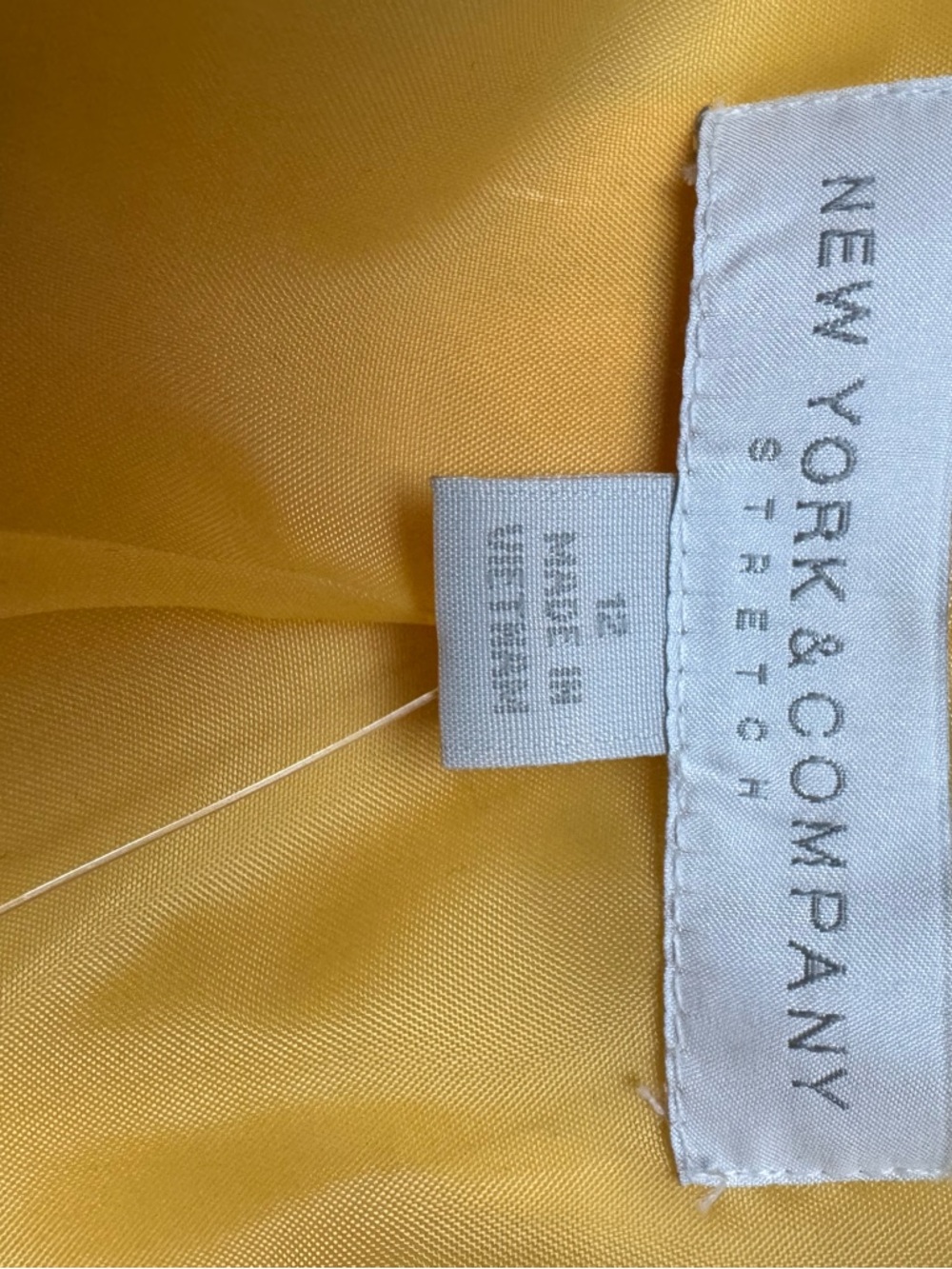 New York & Company Lemon Yellow Tailored Blazer Size 12 New without tags - Picture 5 of 7